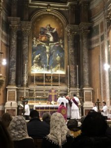 Funzione delle Ceneri alla Ss.ma Trinità dei Pellegrini a Roma il 14 febbraio 2018 2